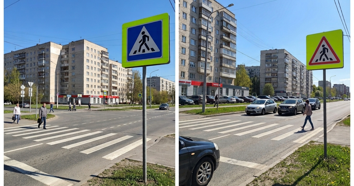 Почему водители путают знаки пешеходного перехо...