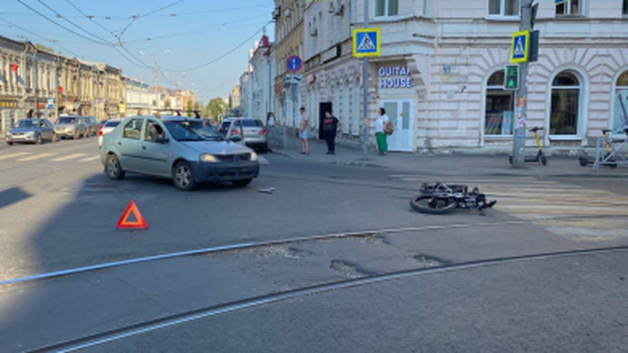 Водитель велосипеда был госпитализирован