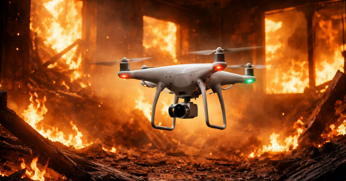 Тепловая броня из аэрогеля обеспечит дронам разведку в горящих зданиях Швейцарские дроны FireDrone с аэрогелевой термо...