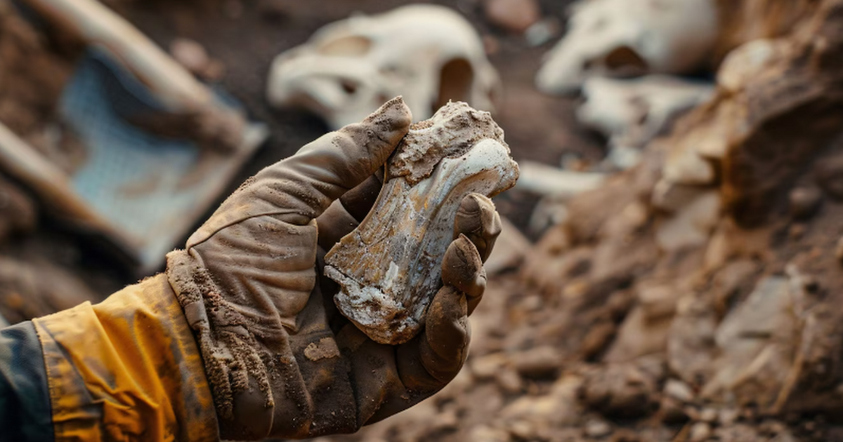 Фрагмент бедренной кости грекопитека возрастом ...