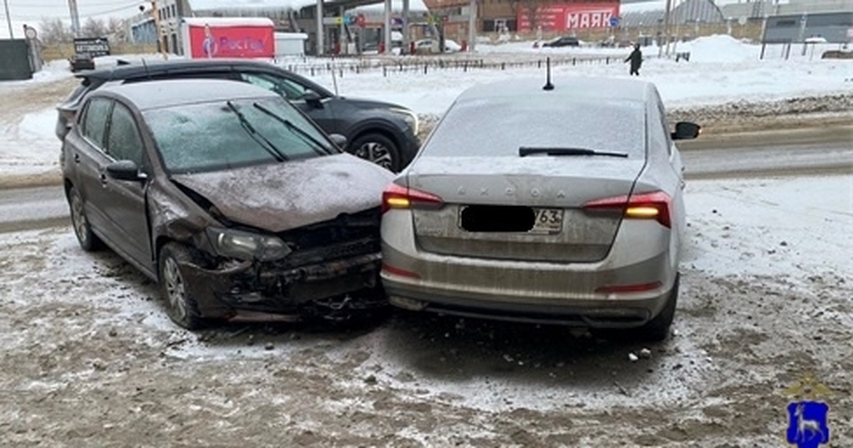 На Белорусской 15 февраля столкнулись Škoda и V...