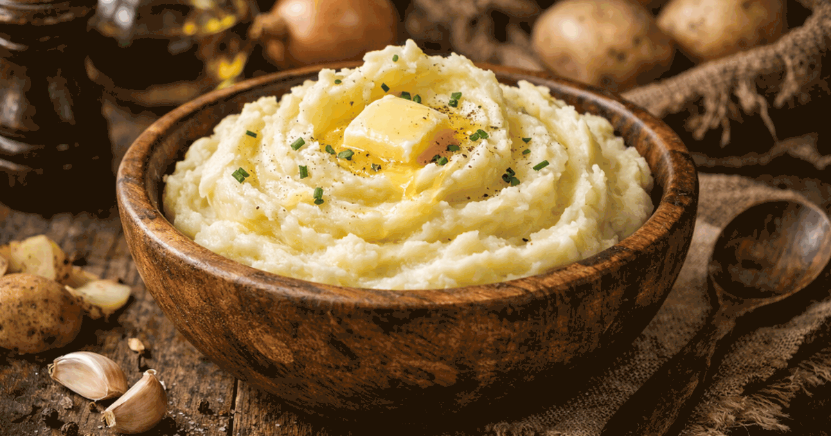 Картофельное пюре может быть нежным и насыщенны...