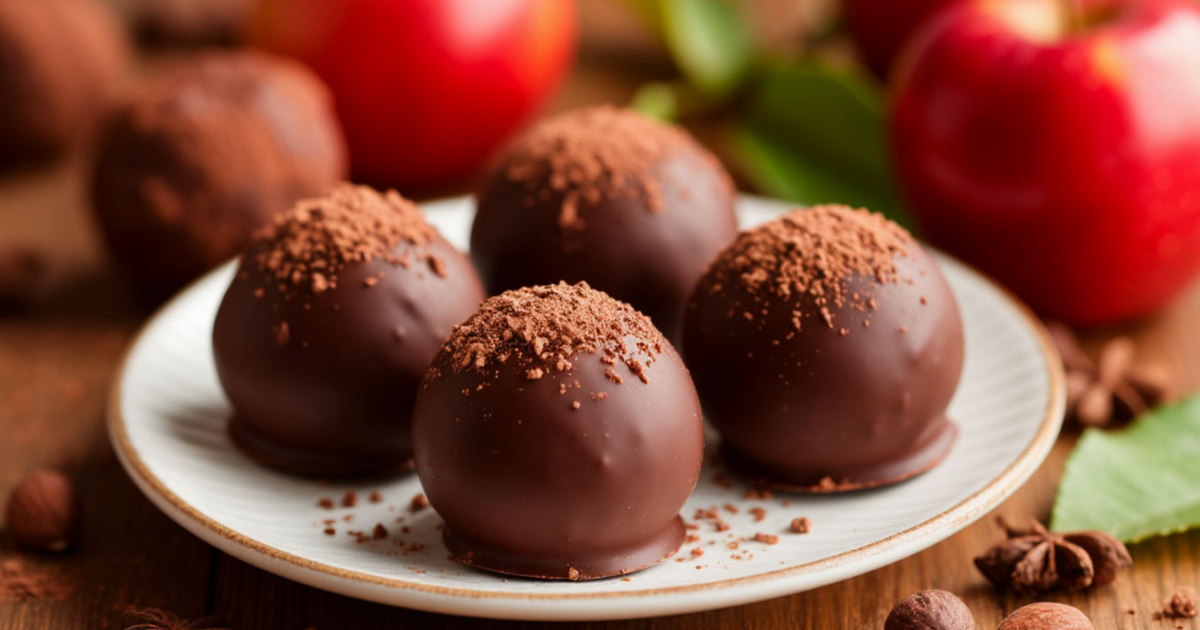 Яблочные трюфели из этих простых ингредиентов: шоколадные, нежные и ни чего лишнего Эта идея выручает, когда хочется простой, но эф...