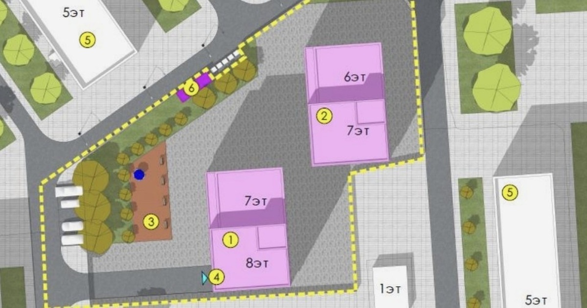 Проект предусматривает возведение двух жилых домов