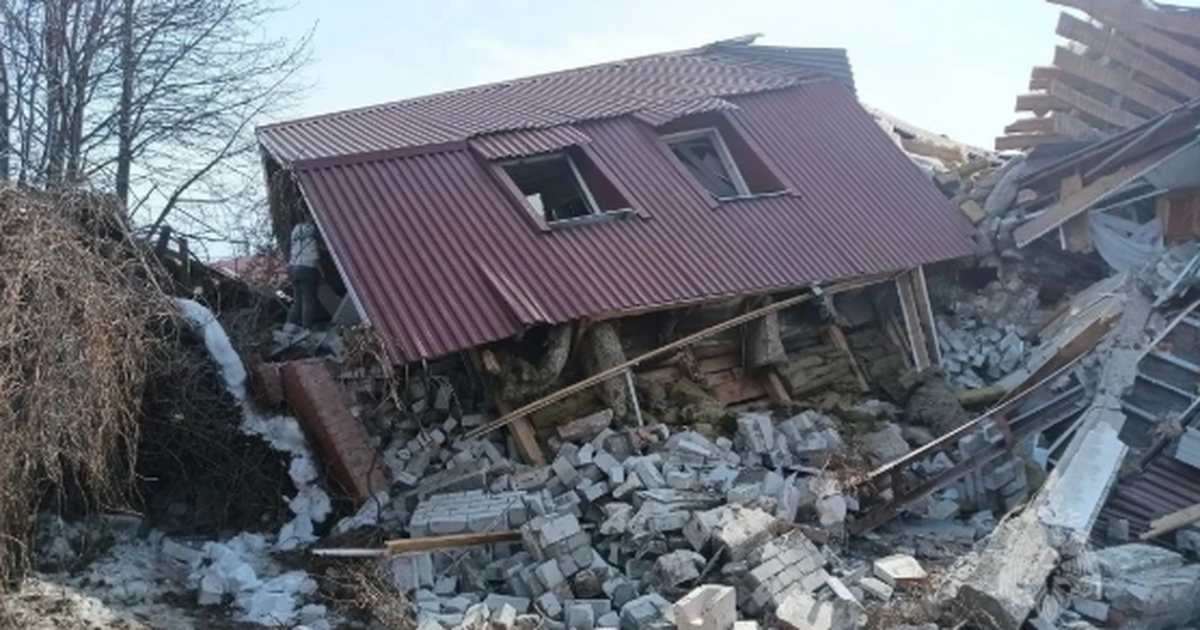 Дом был полностью разрушен