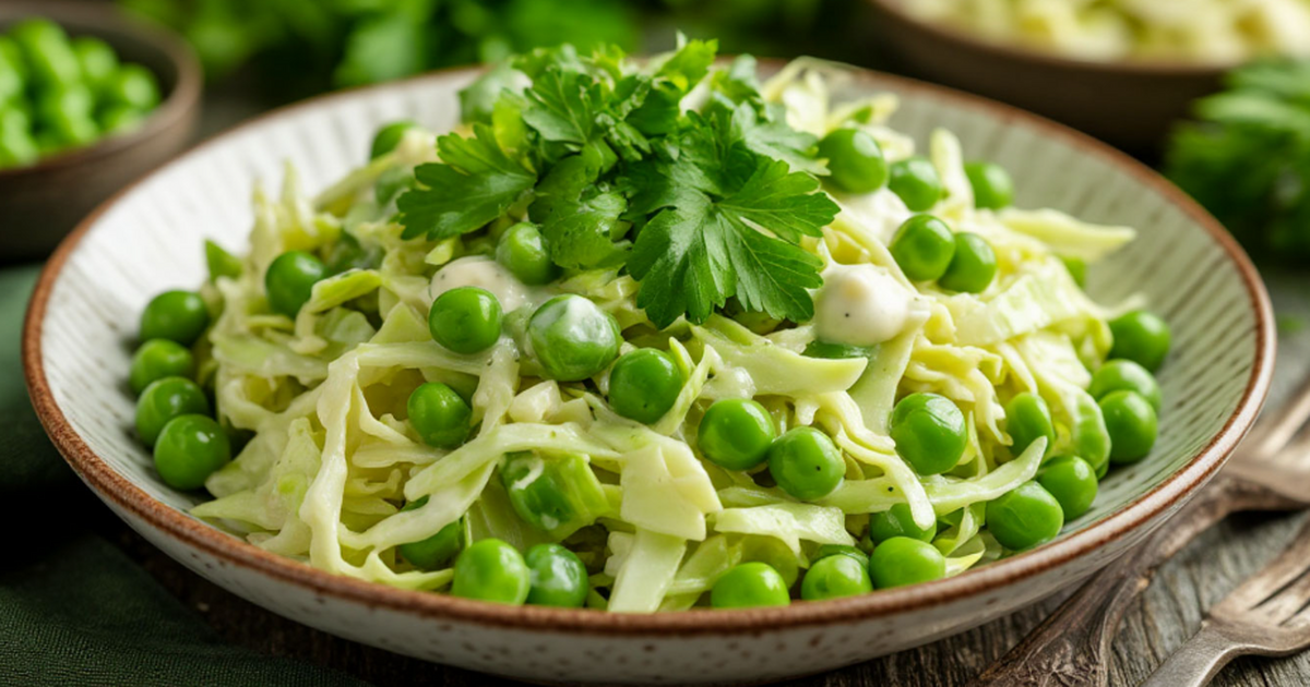 Минутный салат с горошком и пекинской капустой ...