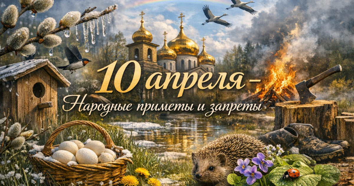 Народные приметы на 10 апреля: что можно и чего нельзя делать в этот день 10 апреля: день, когда зима окончательно сдаёт ...