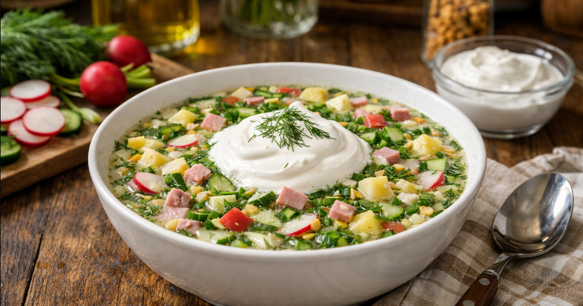 Окрошка на квасе: рецепт, который меняет мнение о классике Окрошка как у бабушки: идеальный рецепт на квас...