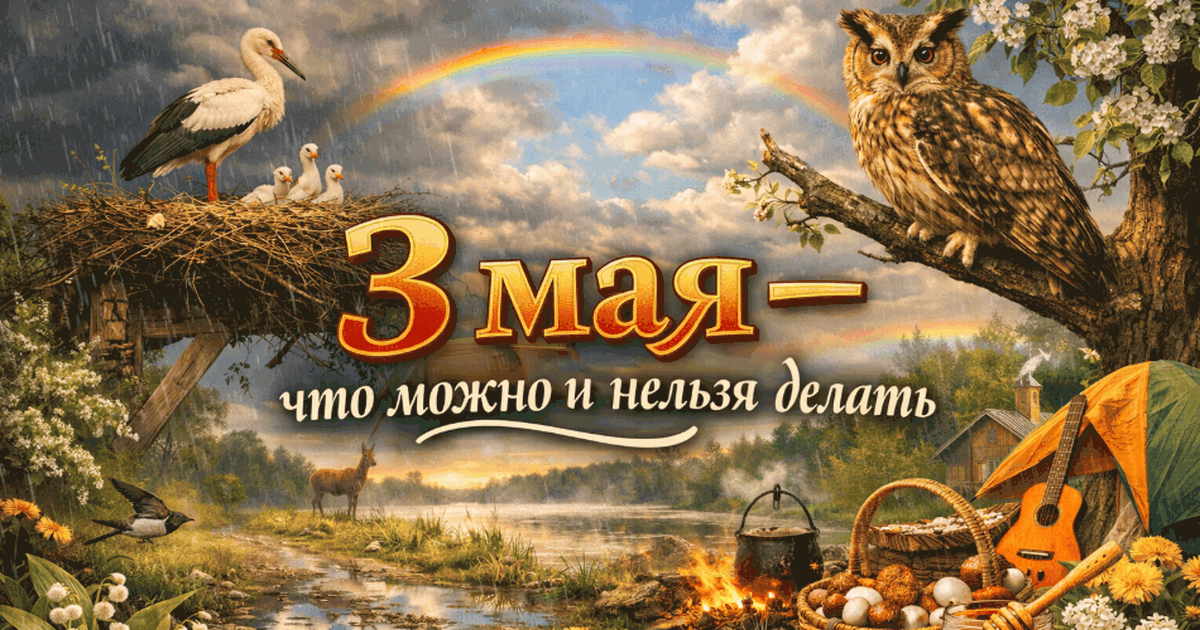 Народные приметы на 3 мая 2026: что можно и нельзя делать в этот день, чтобы не испортить удачу весны 3 мая в народной традиции считался «пограничным...