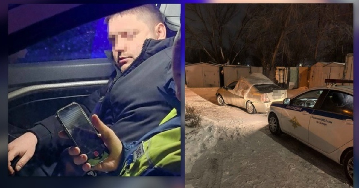 В Самаре пьяный водитель на битой иномарке отказался от освидетельствования О нарушителе неравнодушные граждане сообщили че...