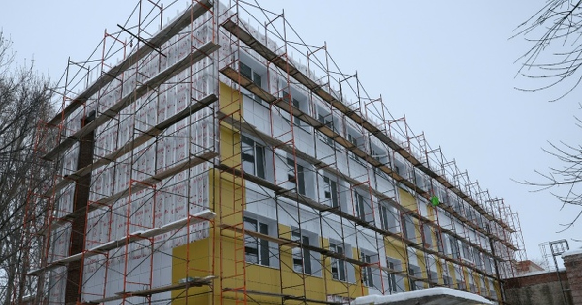 Ремонт школы завершен на 35%