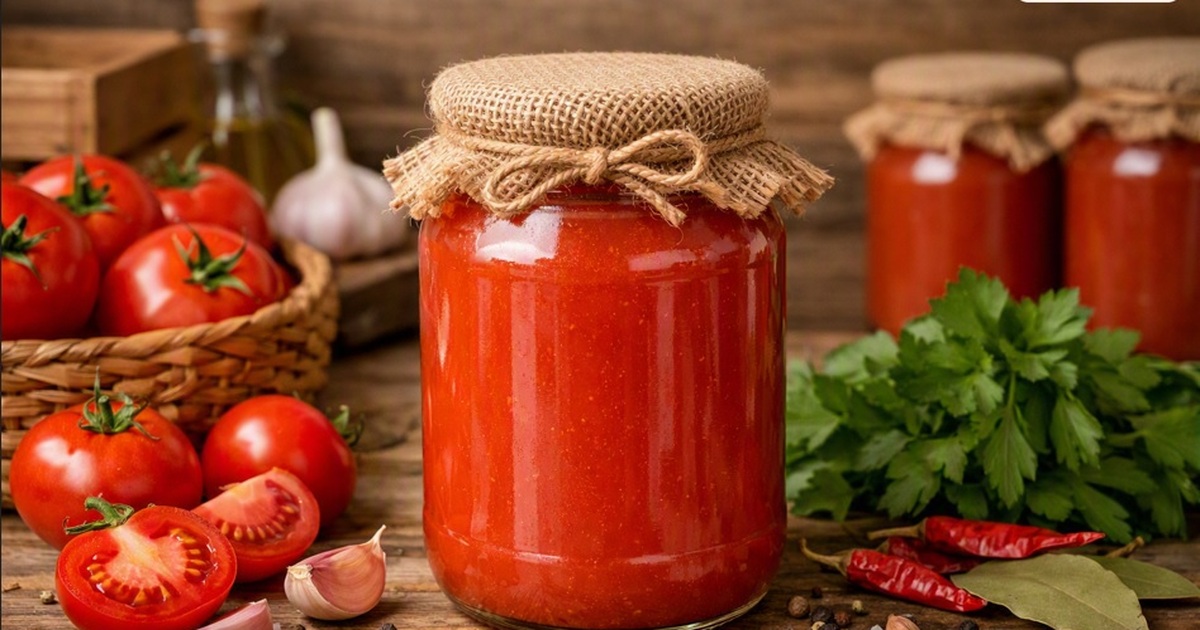 Томатный сок на зиму без загустителей: густой вкус получается за счёт одного простого приёма Разбираем выпаривание, добавление уксуса, подго...