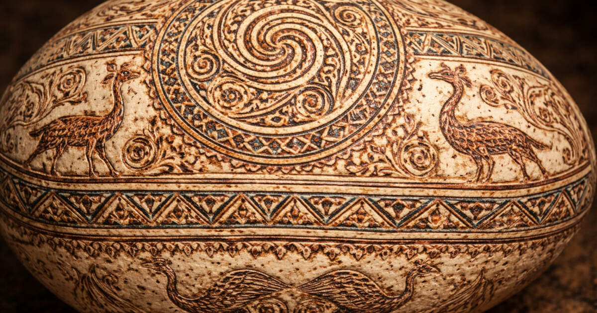 Анализ скорлупы страусиных яиц возрастом более ...