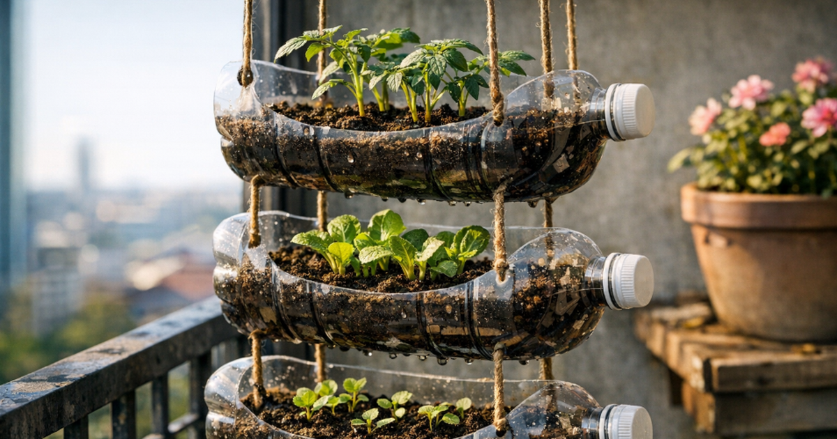 Бутылки больше не мусор: тренд 2026 для балкона...