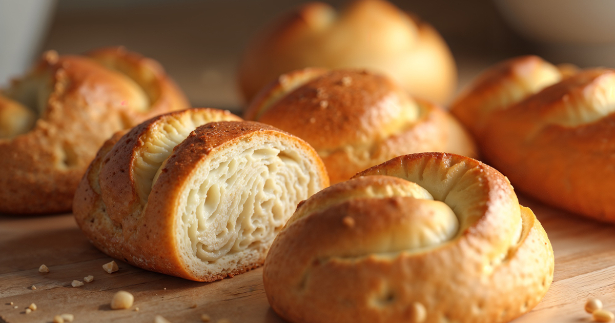Чесночно-сырные булочки: Самое послушное тесто ...
