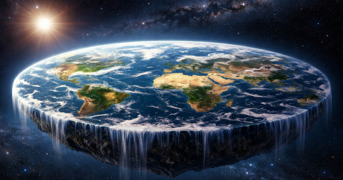 С точки зрения физики, плоская Земля неустойчив...