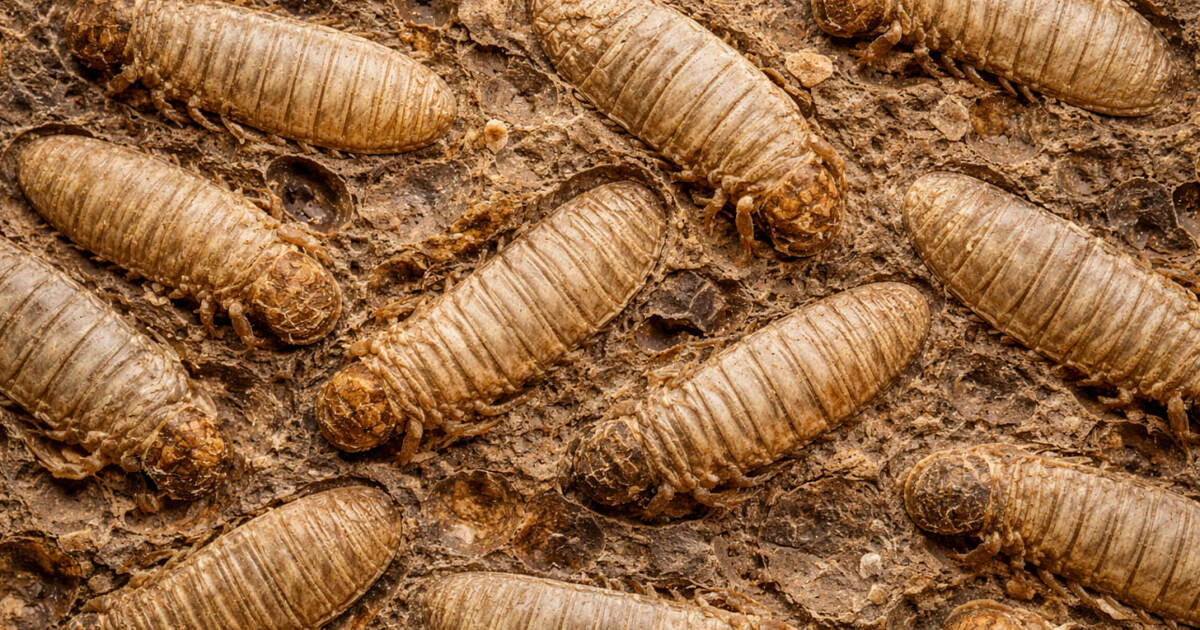 В Забайкалье обнаружены окаменелости личинок на...