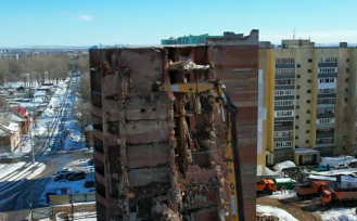 Появилось видео последствий сноса нового жилого комплекса в Самаре на Черемшанской