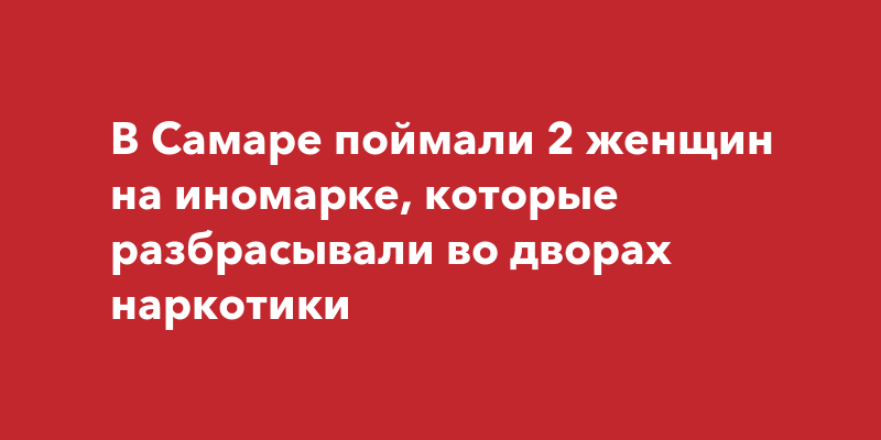 В Самаре поймали 2 женщин на иномарке, которые разбрасывали во дворах